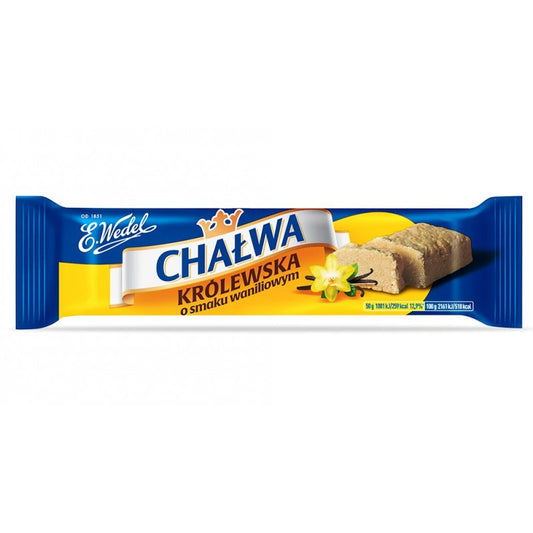 e. Wedel Chalwa krolewska vanilla flavour